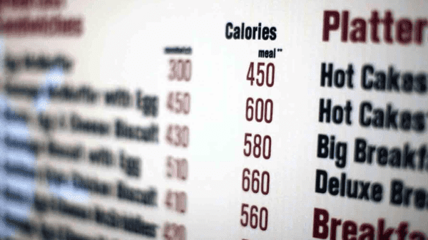 Calorie counts on Dubai menus
