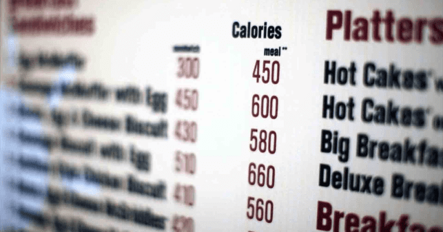 Calorie-menu