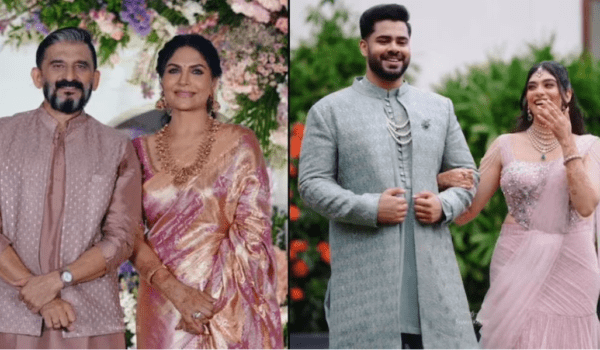 Asha Sharath’s daughter Keerthana gets engaged; Dileep, Jayaram among guests