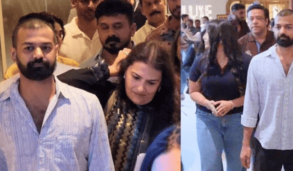 Pranav Mohanlal makes rare public appearance for sister Vismaya’s debut film ‘Thudakkam’