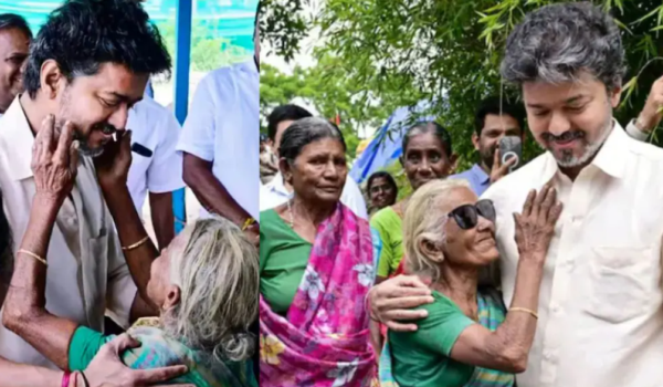 Vijay’s heartwarming gesture towards elderly woman goes viral after Mettur visit